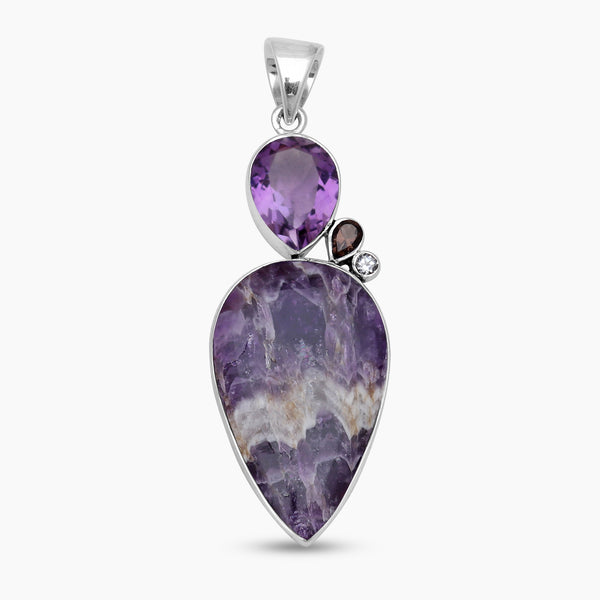 Amethyst Lace Silver Pendants