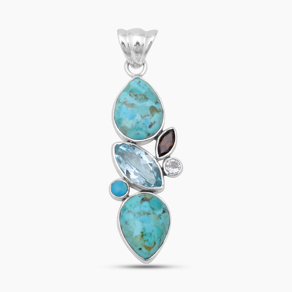 925 Sterling Silver Arizona Turquoise Pendants