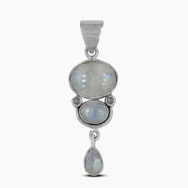 925 Silver Rainbow Moonstone Pendants