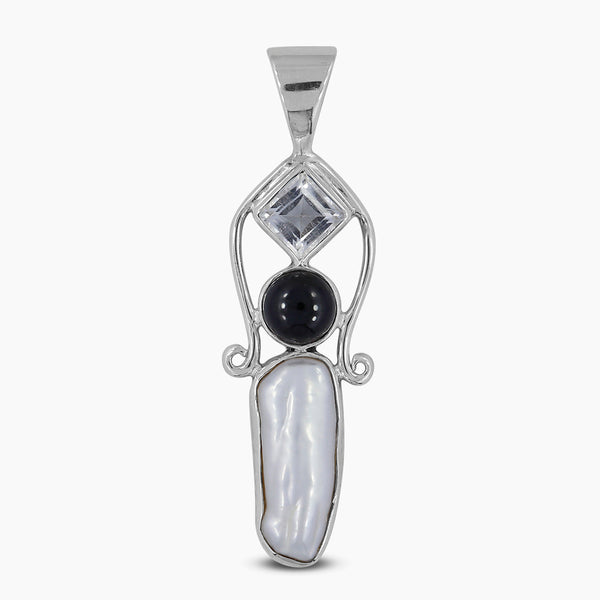 Natural Fresh Water Pearl Silver Pendants