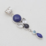 Lapis Lazuli Gemstone Silver Pendants