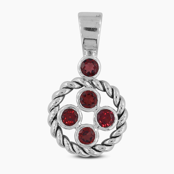 925 Sterling Silver Garnet Pendants