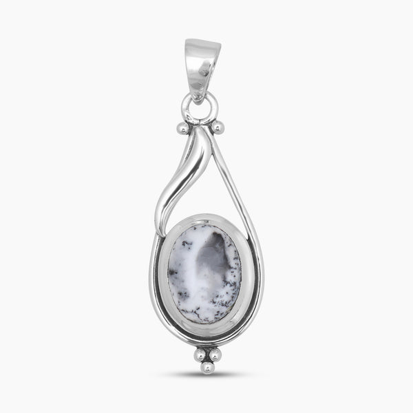 Dendritic Opal Silver Pendants