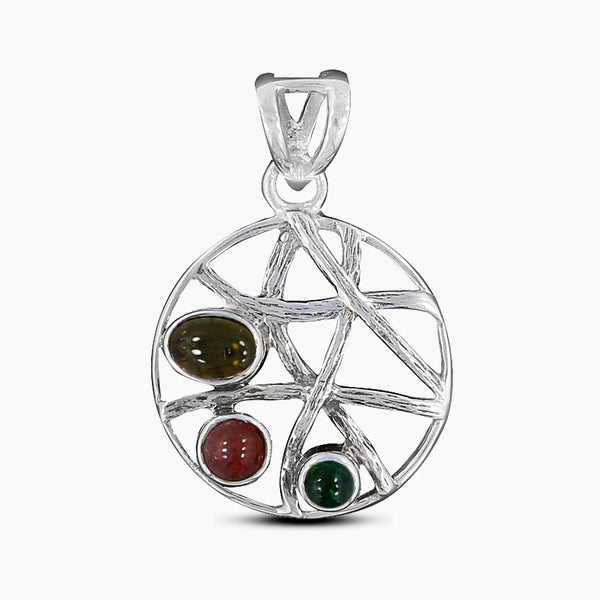 925 Silver Tourmaline Pendants