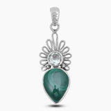 925 Sterling Silver Green Malachite Pendants