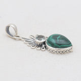 925 Sterling Silver Green Malachite Pendants