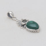 925 Sterling Silver Green Malachite Pendants