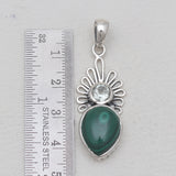 925 Sterling Silver Green Malachite Pendants