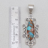 Turquoise Spiny Oyster Silver Pendants