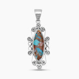 Turquoise Spiny Oyster Silver Pendants