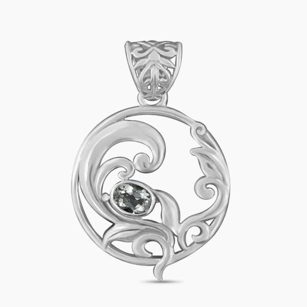 925 Silver Green Amethyst Pendants