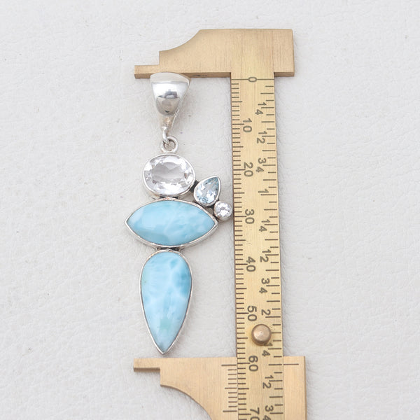 925 Sterling Silver Larimar Pendants