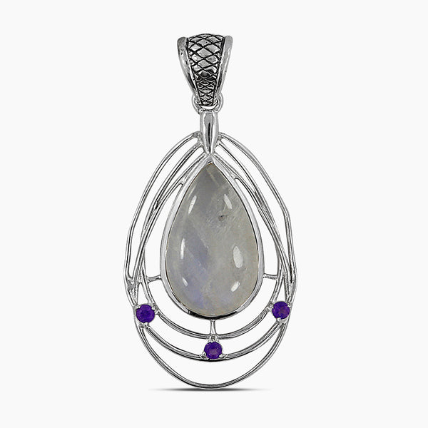 925 Sterling Silver Pink Opal Pendants