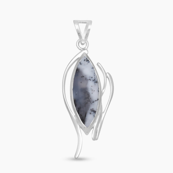 Dendritic Opal Silver Pendants