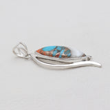 Turquoise Spiny Oyster Silver Pendants