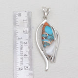 Turquoise Spiny Oyster Silver Pendants