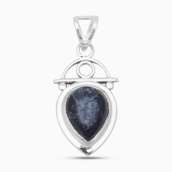 Pietersite Jasper Silver Teardrop Pendants