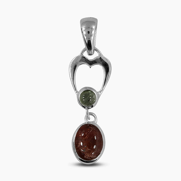 Natural Tourmaline Silver Pendants