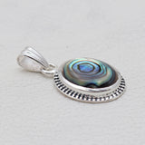 925 Sterling Silver Abalone Shell Pendants
