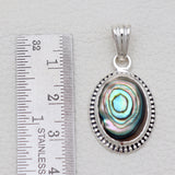 925 Sterling Silver Abalone Shell Pendants