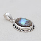 925 Sterling Silver Abalone Shell Pendants