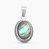 925 Sterling Silver Abalone Shell Pendants