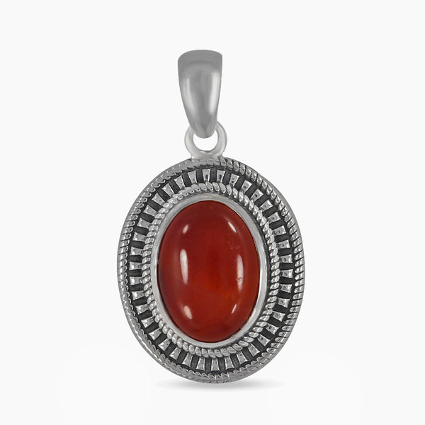 925 Sterling Silver Red Onyx Pendants