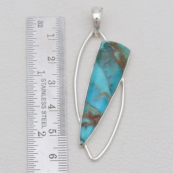 925 Sterling Silver Boulder Turquoise Pendants