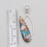 Turquoise Spiny Oyster Silver Pendants