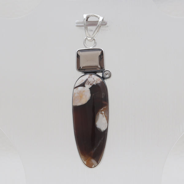 Peanut Wood Jasper Silver Pendants