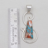 Turquoise Spiny Oyster Silver Pendants