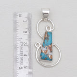 Turquoise Spiny Oyster Silver Pendants