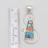 Turquoise Spiny Oyster Silver Pendants