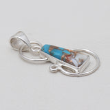 Turquoise Spiny Oyster Silver Pendants