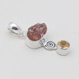 925 Silver Natural Fanta Garnet Pendants