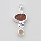 925 Silver Natural Fanta Garnet Pendants