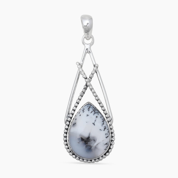 925 Silver Dendritic Opal Pendants