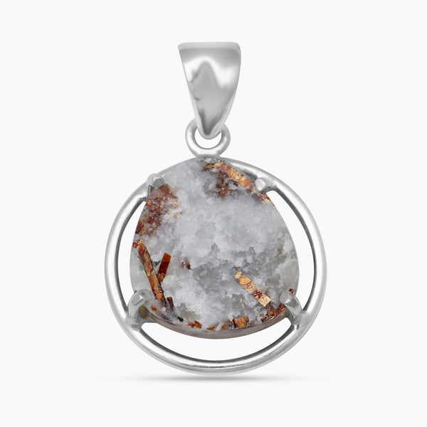 925 Sterling Silver Pyrite Druzy Pendants