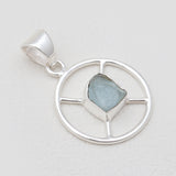 925 Sterling Silver Aquamarine Pendants