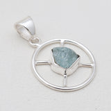 925 Sterling Silver Aquamarine Pendants