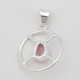 925 Sterling Silver Rose Quartz Pendants