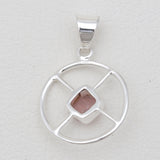 925 Sterling Silver Rose Quartz Pendants