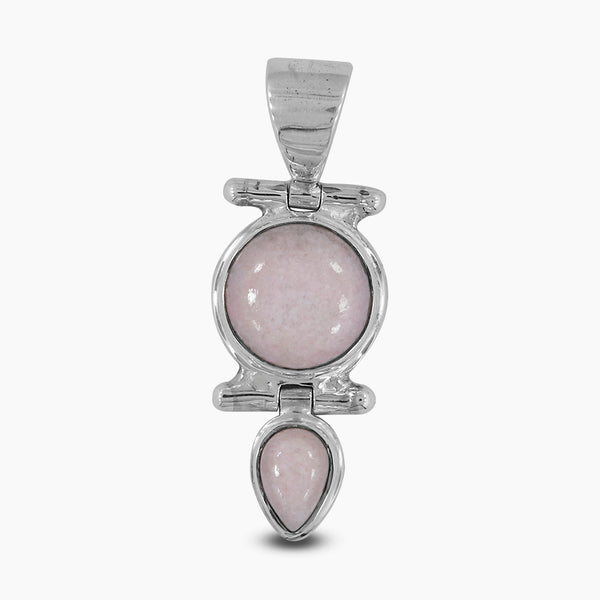 925 Silver Pink Jade Pendants