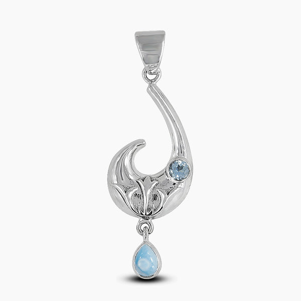 925 Sterling Silver Larimar Pendants