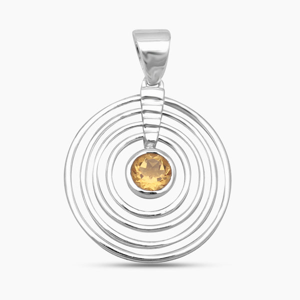 925 Sterling Silver Citrine Pendants