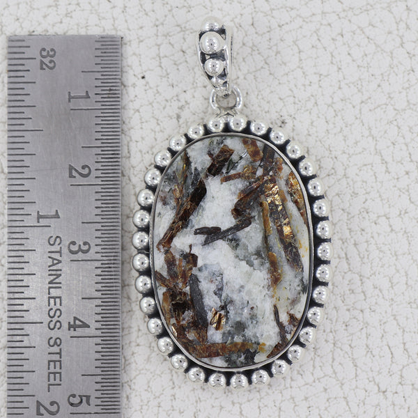Astrophyllite Silver Pendants