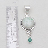 925 Silver Susorite Quartz Pendants