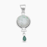 925 Silver Susorite Quartz Pendants
