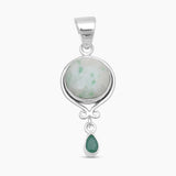 925 Silver Susorite Quartz Pendants