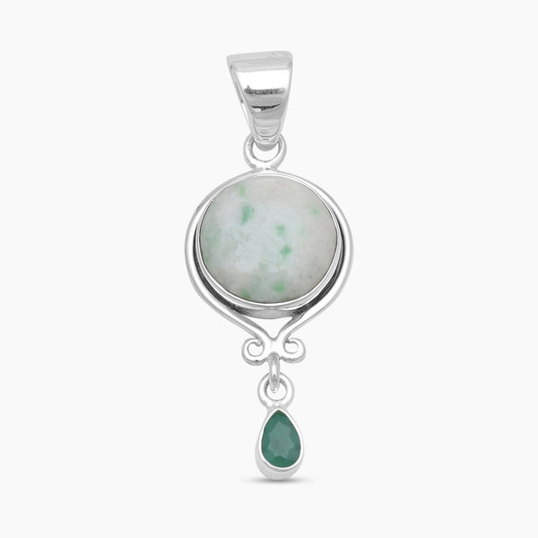 925 Silver Susorite Quartz Pendants